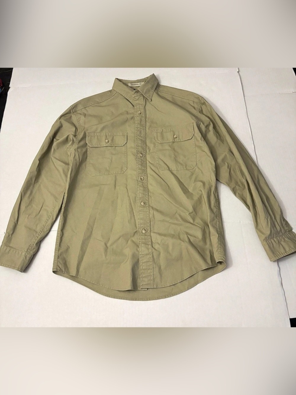 LL.Bean Men's Canvas Shirt, Traditional Fit Size S Regular
